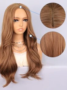 Long Body Wave Synthetic Wig - Light Brown - View 5