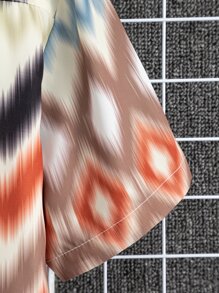 Manfinity Men Chevron Print Shirt Without Tee - Multicolor - View 5