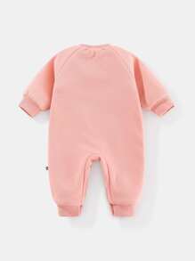 Peninsula Baby 嬰兒女孩圖案搖粒絨連身褲,冬天休閒風格