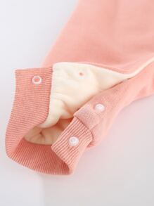 Peninsula Baby 嬰兒女孩圖案搖粒絨連身褲,冬天休閒風格