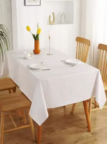 素色防水桌布 - 白色 - 查看 1