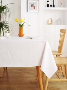 素色防水桌布 - 白色 - 查看 5