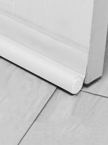 1 pieza Tira de sellado inferior de puerta, tira de sellado inferior de hueco de puerta autoadhesiva de PU, tira de sellado resistente al desgaste y a prueba de insectos para el hogar - Blanco - Ver 3