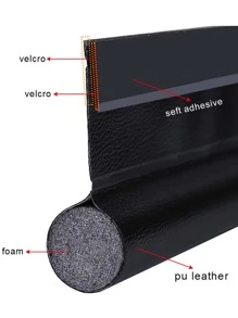 1入組門底密封條家用自粘門縫底部密封條 - 黑色 - 查看 3