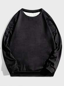 ROMWE MEN Guys Skeleton Print Sweatshirt - Black - View 2