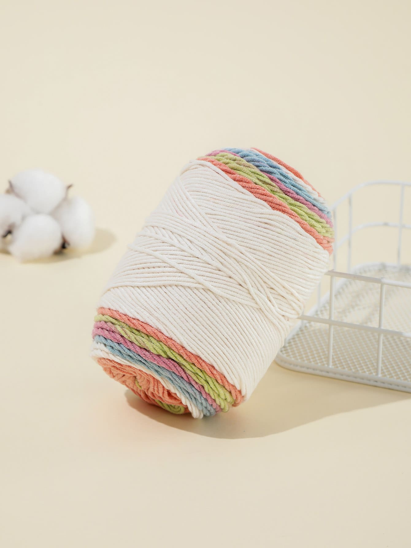 1 Skein Color Block Yarn - Multicolor - View 1