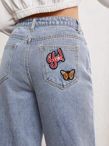 SHEIN Teen Girls Light Washed Straight Leg Jeans - Light Wash - View 5