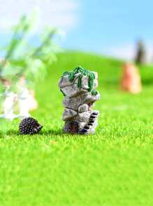 1 pieza Artesanía de decoración de jardín casa al azar - Gris - Ver 2