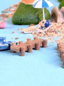 3 piezas Artesanía de decoración de jardín puente - Marrón - Ver 2