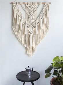 1入組素色流蘇壁掛 - 米色 - 查看 1