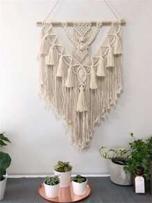 1入組素色流蘇壁掛 - 米色 - 查看 4