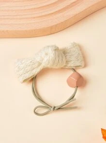 蝴蝶結和珠子裝飾髮圈