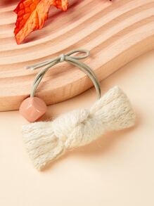 蝴蝶結和珠子裝飾髮圈