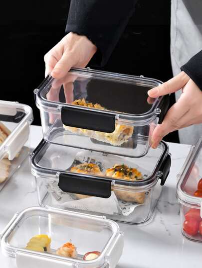 1 件密封冰箱/冷凍食品容器蔬菜/食品儲藏槽(顏色隨機)