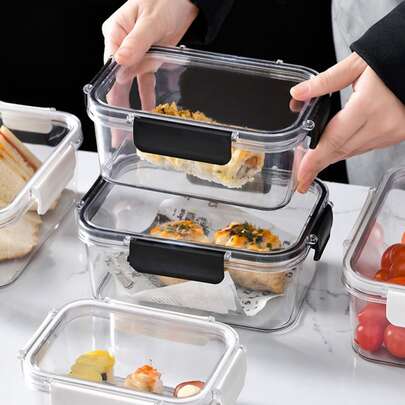 1 件密封冰箱/冷凍食品容器蔬菜/食品儲藏槽(顏色隨機)