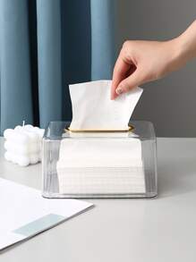 1 hộp đựng khăn giấy trong suốt - Nhiều màu - Xem 5