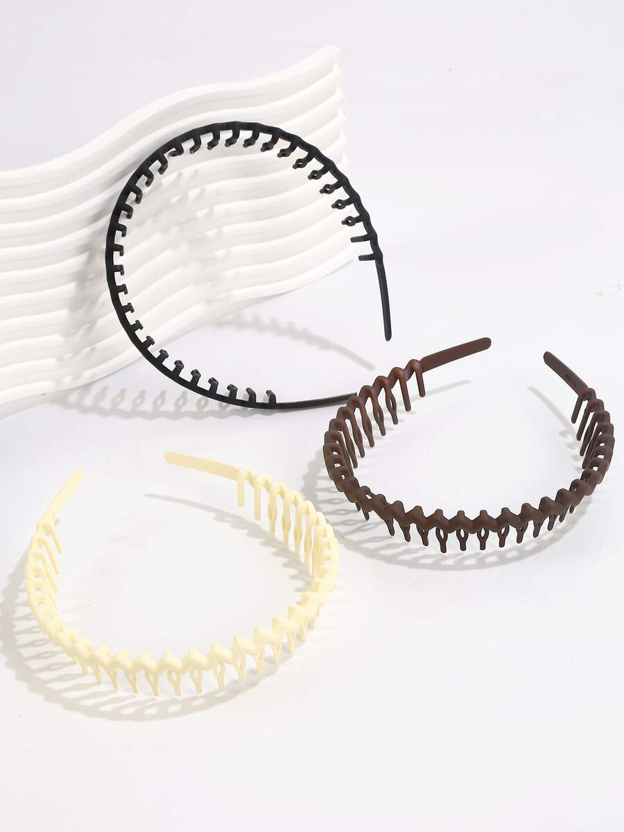3pcs Minimalist Solid Headband - Multicolor - View 1