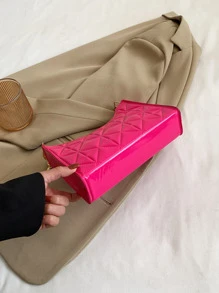 حقيبة باغيت وردي نيون مبطن سلسلة