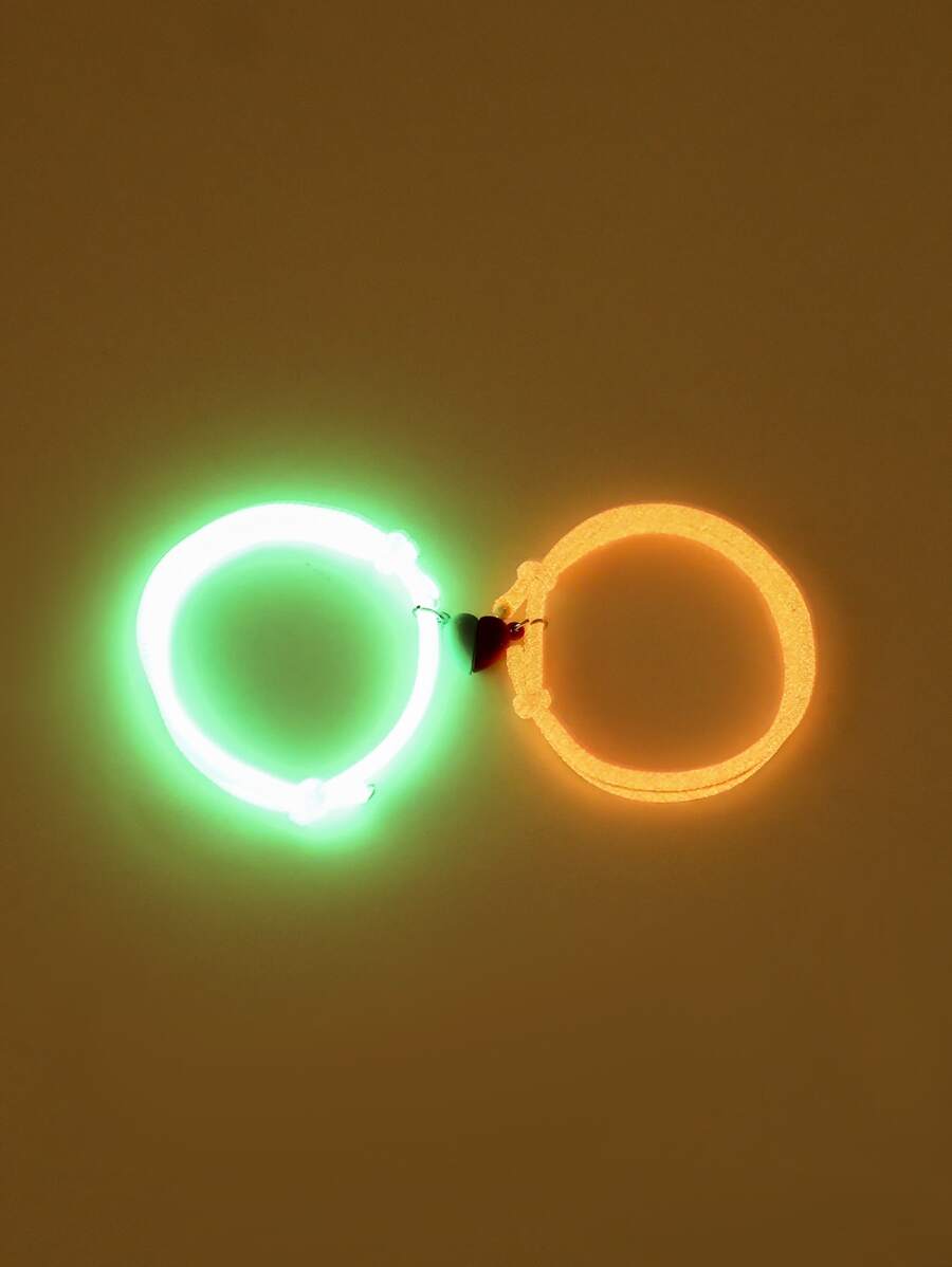 2入組情侶夜光磁性手鏈 - 彩色 - 查看 1