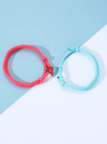 2入組情侶夜光磁性手鏈 - 彩色 - 查看 2