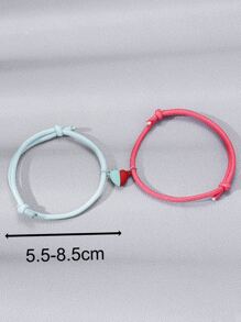 2入組情侶夜光磁性手鏈 - 彩色 - 查看 4