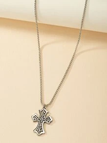 Collar accesorio cruzado - Plata antigua - Ver 1