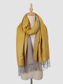 Fringe Trim Scarf - Multicolor - View 2