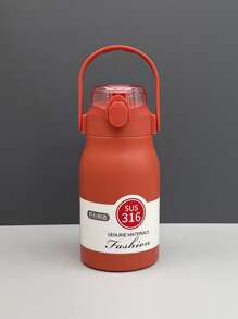 1pc Letter Graphic Insulated Bottle - Red - View 1