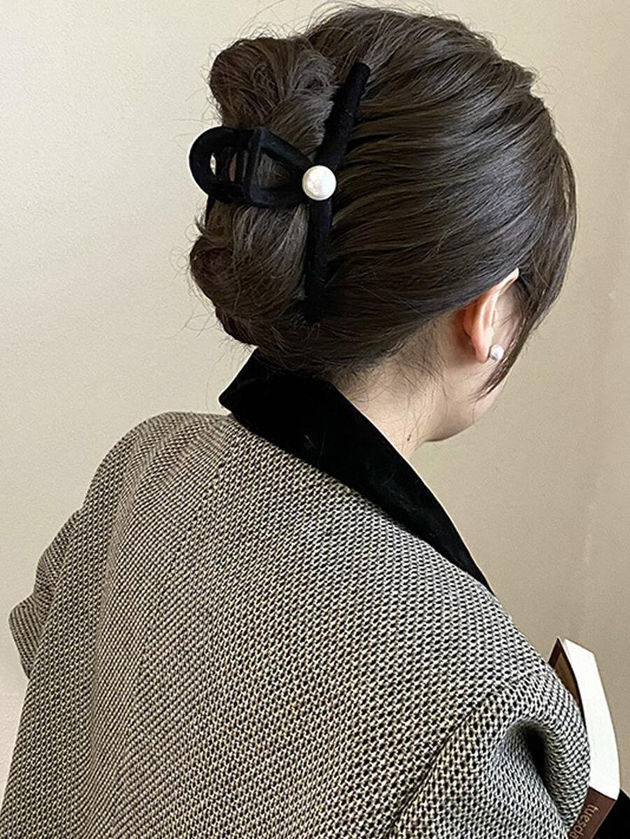 人造珍珠裝飾髮爪