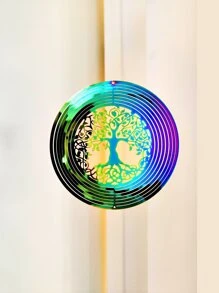 1pc Holographic Tree Decor Wind Chime - Multicolor - View 2