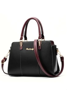 Letter Detail Square Bag - Multicolor - View 1