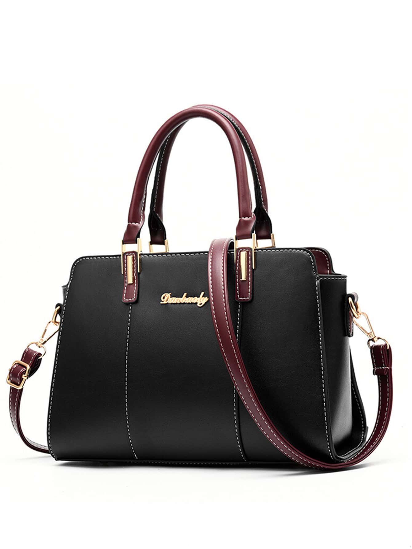 Letter Detail Square Bag - Multicolor - View 1