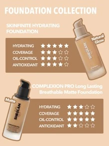 SHEGLAM Base de Maquillaje Mate Transpirable de Larga Duración Complexion Pro-Caqui - Caqui - Ver 10