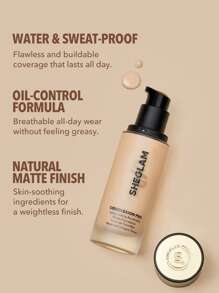 SHEGLAM Base de Maquillaje Mate Transpirable de Larga Duración Complexion Pro-Caqui - Caqui - Ver 6