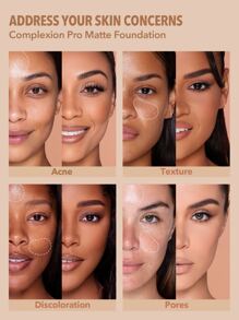 SHEGLAM Base de Maquillaje Mate Transpirable de Larga Duración Complexion Pro-Caqui - Caqui - Ver 4