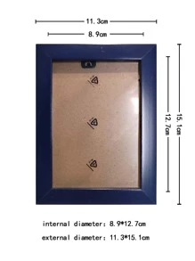 9pcs Photo Frame With Mixed Pattern Inner Paper, Modern PS Poster Display Stand Frame For Home Decoration - Blue and White - View 4