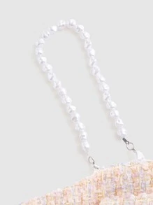 SHEIN MOD Bow Front Tweed Cami Top & Skirt Set - Multicolor - View 6