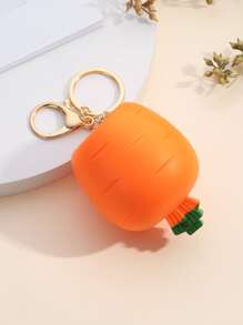 1pc Rabbit & Carrot Design Fidget Toy Charm Keychain - Multicolor - View 3