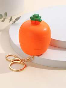 1pc Rabbit & Carrot Design Fidget Toy Charm Keychain - Multicolor - View 4