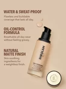 SHEGLAM Complexion Pro Kem nền mờ thoáng khí lâu dài-Kẹo bơ cứng - Toffee - Xem 7
