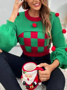 Jersey corto 2 en 1 con diseño de pompón - Verde - Ver 4