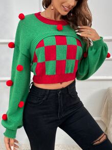 Jersey corto 2 en 1 con diseño de pompón - Verde - Ver 6