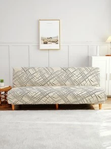 1入組格紋圖案有彈性沙發床套 - 彩色 - 查看 1