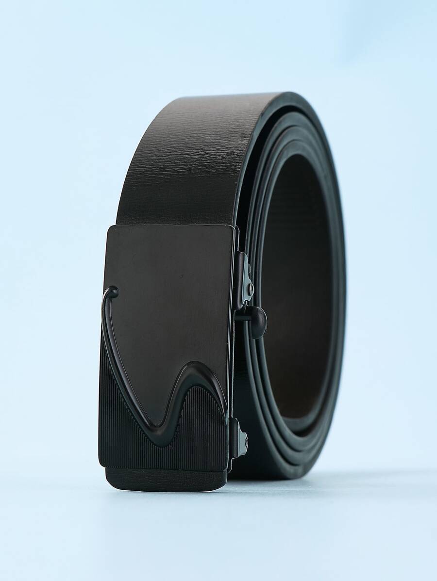 Men Automatic Buckle Belt - Black - View 1
