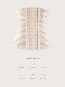 Corsé reductor de cintura sólido, deportivo - Albaricoque - Ver 2