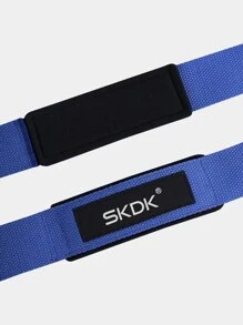 SKDK 1 Pair Adjustable Weight Lifting Wrist Straps Bodybuilding Powerlifting Strength Training Deadlifts Straps. - Blue - View 4
