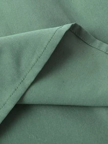 Chicas Vestido con cinturón ribete con fruncido - Verde - Ver 8