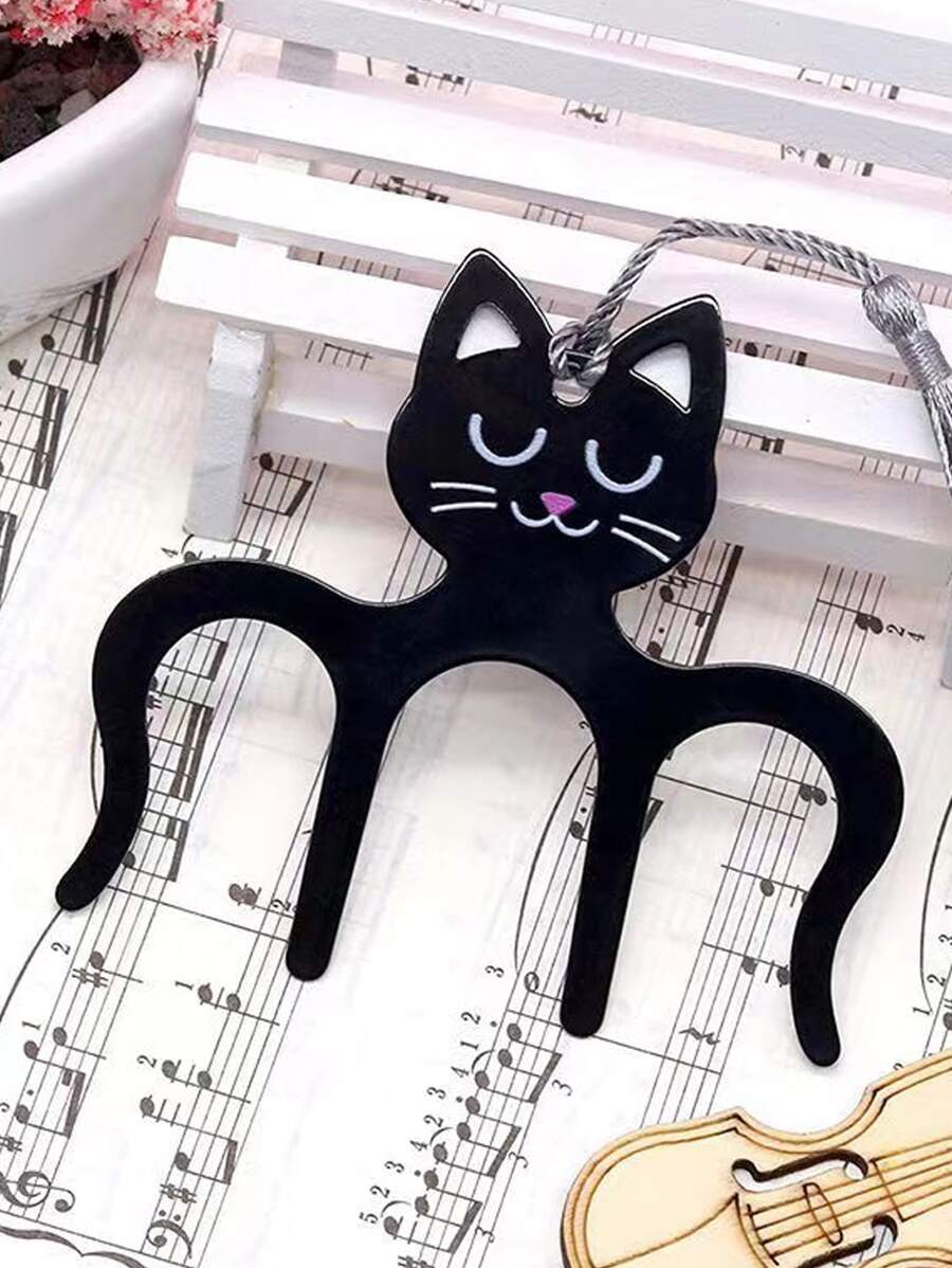 1pc Student Book Clip/Music Score Clip For Music Stand, Piano, And Musicians - Black - View 1