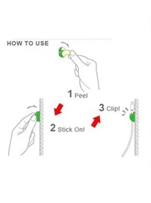 20pcs Plain TPU Car Wire Holder - Black - View 4