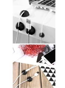 20pcs Plain TPU Car Wire Holder - Black - View 7